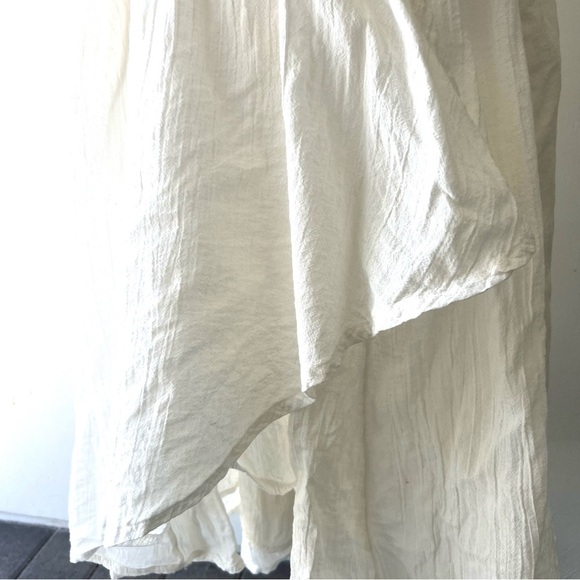 Free People Cream Smocked Asymmetrical Sundress - Picture 8 of 12